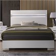 Bowery Hill Modern / Contemporary Queen Panel Bed in White Finish