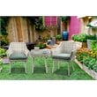 Bowery Hill 3 Piece Modern Wicker / Rattan Patio Conversation Set in Beige