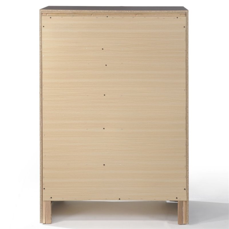 Bowery Hill Modern / Contemporary 6 Drawers Chest in Black Finish