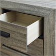 Bowery Hill Modern Square 2 Drawers Nightstand in Weathered Gray Grain