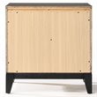 Bowery Hill Transitional Metal and Wood 2-Drawers Nightstand in Weathered Gray