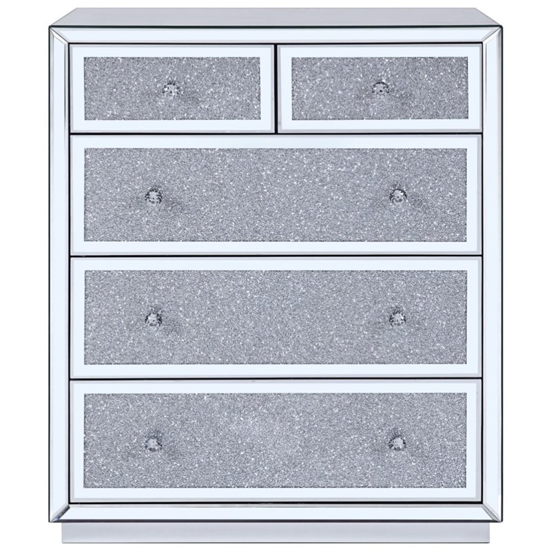 Bowery Hill Modern Console Table in Wood and Mirrored Finish