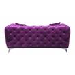 Bowery Hill Transitional / Modern Loveseat in Purple Fabric Finish