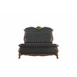 Bowery Hill Traditional Eastern King Bed in PU & Cherry Oak Finish