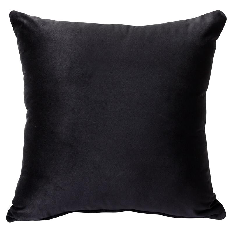 Bowery Hill Button Tufted Velvet Upholstered Loveseat with 2 Pillows in Black