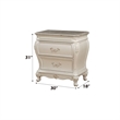 Bowery Hill Traditional / Modern Nightstand in Pearl White Finish