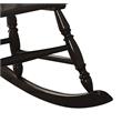 Bowery Hill Wooden Rocking Chair with Spindle Back and Recessed Armrest in Black