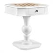 Bowery Hill Traditional 2-Drawer Wooden Game Table in White Finish