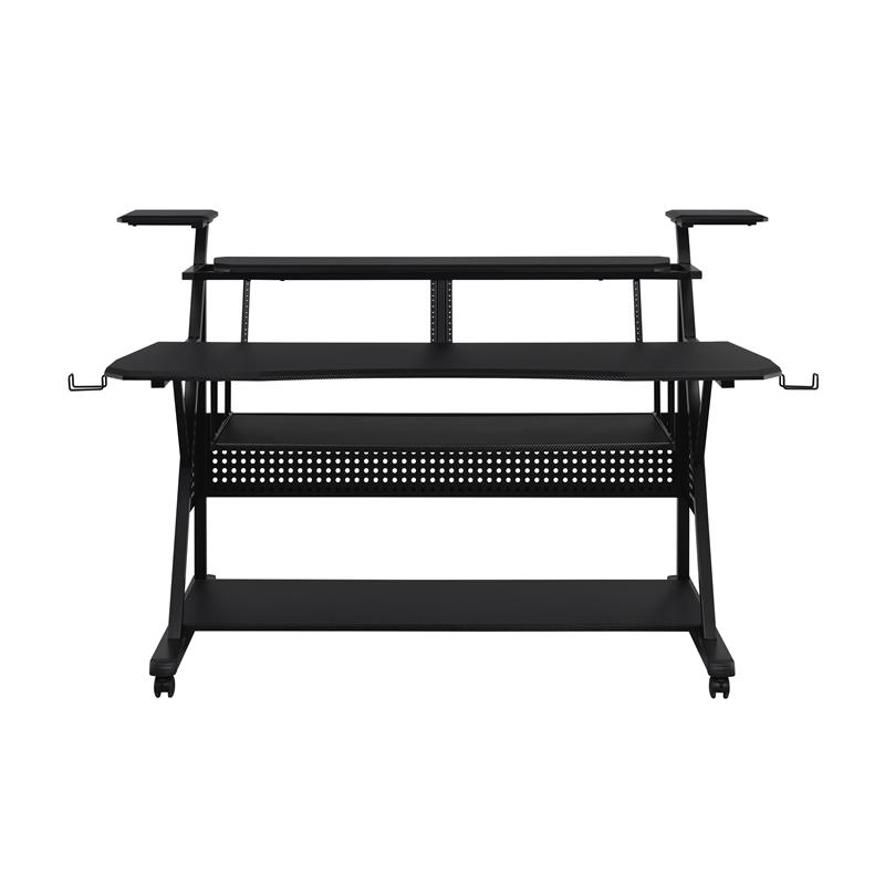 Bowery Hill Contemporary Metal Willow Music Desk in Black Finish