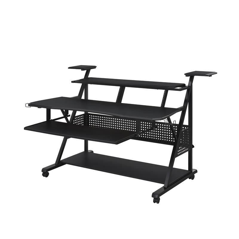 Bowery Hill Contemporary Metal Willow Music Desk in Black Finish