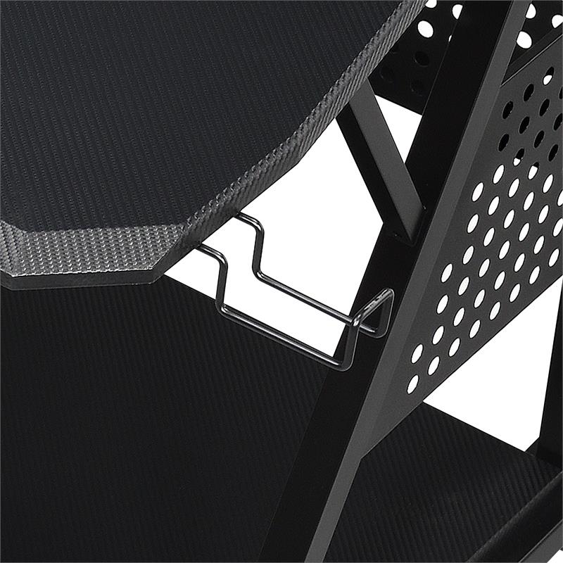 Bowery Hill Contemporary Metal Willow Music Desk in Black Finish