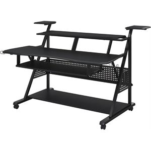 Bowery Hill Contemporary Metal Willow Music Desk in Black Finish