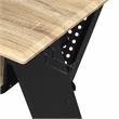 Bowery Hill Contemporary Rectangular Top Music Desk in Natural & Black Finish
