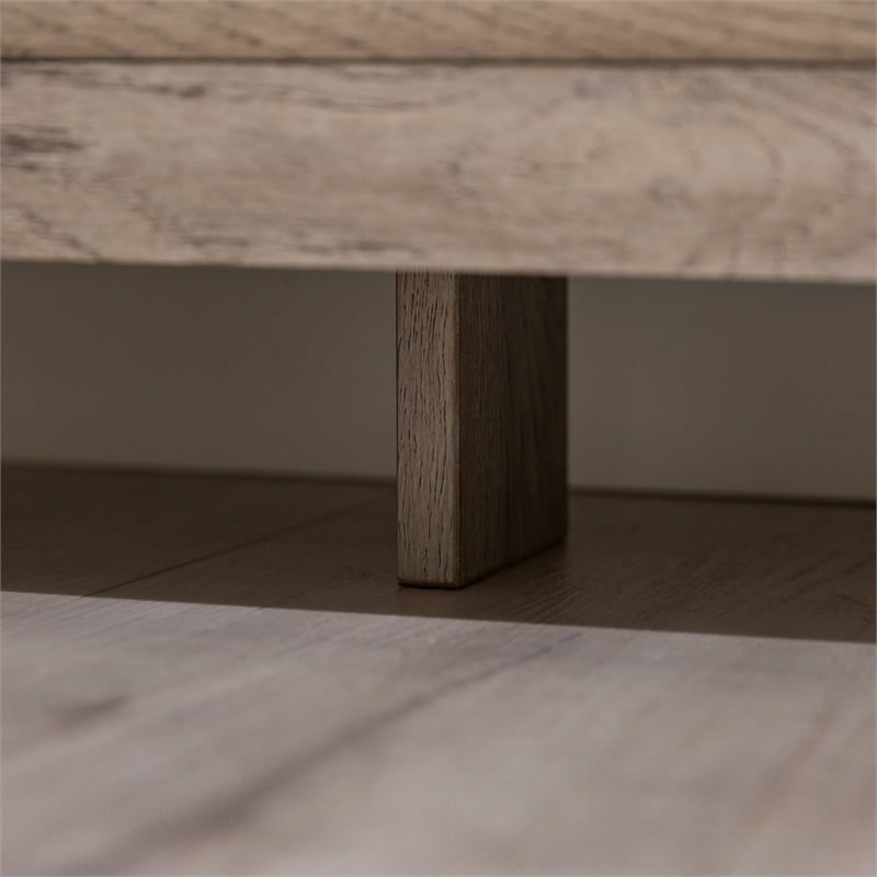 Bowery Hill Engineered Wood Driftwood TV Stand Rectangular Electric Fireplace 58