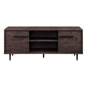 Bowery Hill 60&quot 2-Door Modern Media Console - Sable Gray / Ash