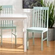 Bowery Hill 5-Piece White Wood Kitchen Dining Set with Mint Chairs