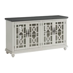Bowery Hill Modern / Contemporary 63&quot TV Stand Gray and White