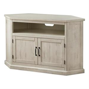 Bowery Hill Modern / Contemporary 50&quot Solid Wood TV Stand White