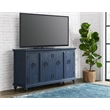Bowery Hill Modern / Contemporary Rustic Blue Solid Wood 65