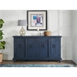 Bowery Hill Modern / Contemporary Rustic Blue Solid Wood 65