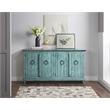 Bowery Hill Modern / Contemporary Rustic Turquoise Solid Wood 65