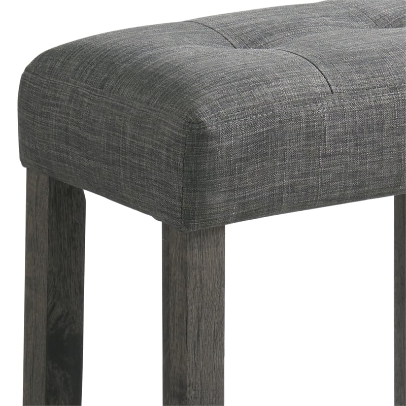 Bowery Hill Transitional Wood Multipurpose Bar Table Set in Charcoal
