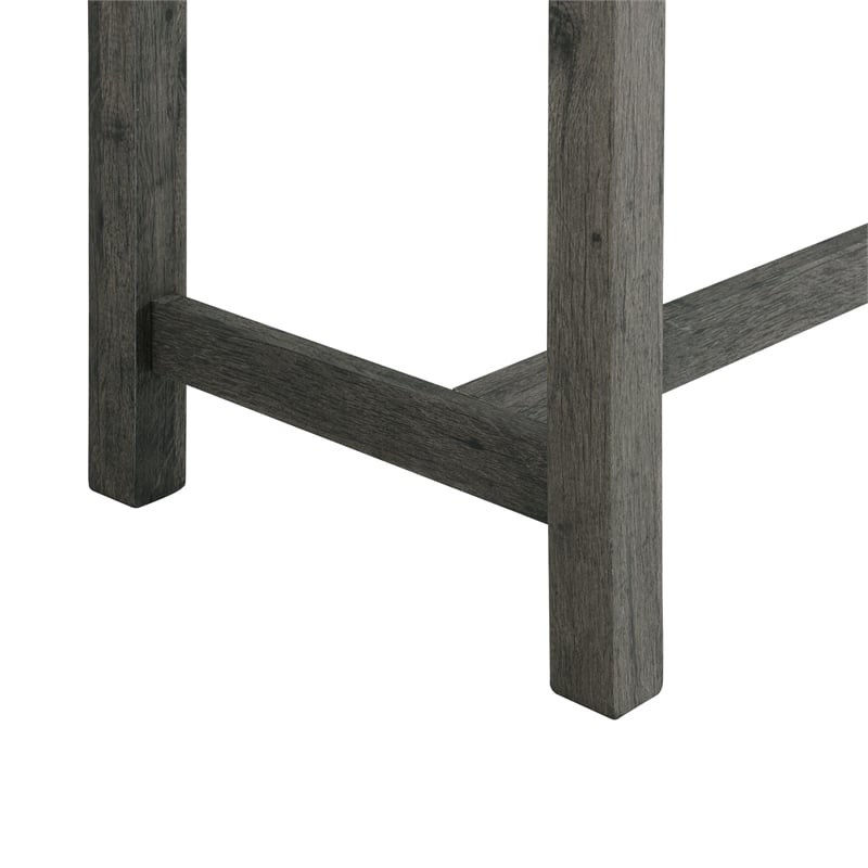 Bowery Hill Transitional Wood Multipurpose Bar Table Set in Charcoal