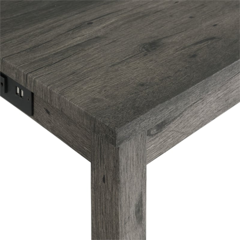 Bowery Hill Transitional Wood Multipurpose Bar Table Set in Charcoal