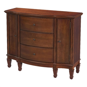 Bowery Hill Traditional 3 Drawer 2 Drawer Accent Cabinet in Cherry