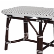 Bowery Hill Transitional Rattan Weave Bench in Dark Brown Finish