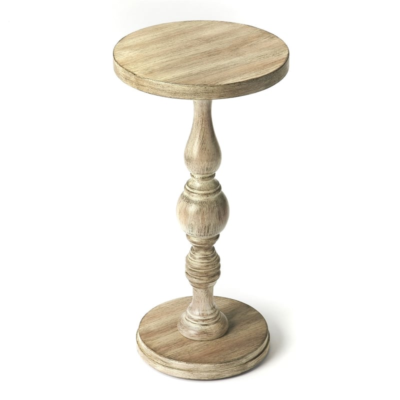 Bowery Hill Traditional Wood Pedestal Table in Cherry Brown Finish