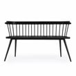 Bowery Hill Traditional Wood and Iron Spindle Back Bench - Black