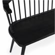 Bowery Hill Traditional Wood and Iron Spindle Back Bench - Black