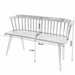 Bowery Hill Traditional Wood and Iron Spindle Back Bench - Black