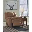Bowery Hill Contemporary Upholstered Recliner in Saddle Finish