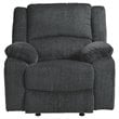 Bowery Hill Contemporary Upholstered Recliner in Slate Finish