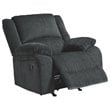 Bowery Hill Contemporary Upholstered Recliner in Slate Finish