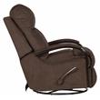 Bowery Hill Swivel Glider Recliner in Chocolate Brown Polyester Fabric