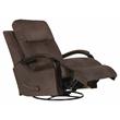 Bowery Hill Swivel Glider Recliner in Chocolate Brown Polyester Fabric