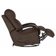 Bowery Hill Swivel Glider Recliner in Chocolate Brown Polyester Fabric