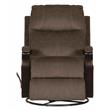 Bowery Hill Swivel Glider Recliner in Chocolate Brown Polyester Fabric