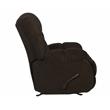 Bowery Hill Recliner in Chocolate Brown Polyester Chenile Fabric