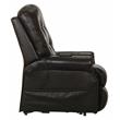 Bowery Hill Chocolate Brown Leather Power Lift Lay Flat Recliner