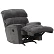 Bowery Hill Power Wall Hugger Recliner in Gray Polyester Fabric