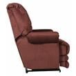Bowery Hill Flat Recliner with Extended Ottoman in Red Polyester Fabric