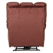 Bowery Hill Flat Recliner with Extended Ottoman in Red Polyester Fabric
