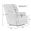 Bowery Hill Flat Recliner with Extended Ottoman in Red Polyester Fabric
