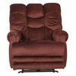 Bowery Hill Flat Recliner with Extended Ottoman in Red Polyester Fabric