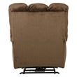 Bowery Hill Flat Recliner with Extended Ottoman in Brown Polyester Fabric