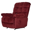 Bowery Hill Recliner with Deluxe Heat & Massage in Red Polyester Fabric